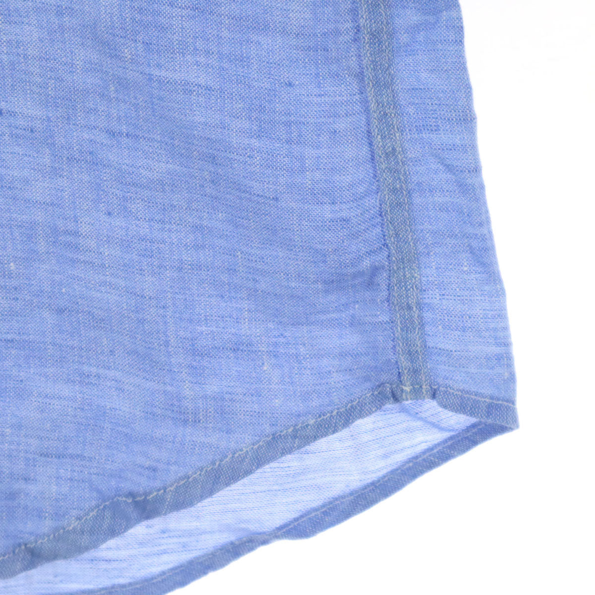 美品 GITMANBROS. ギットマンブラザーズ USA 長袖 ボタンダウン リネンシャツ M ブルー系 メンズ