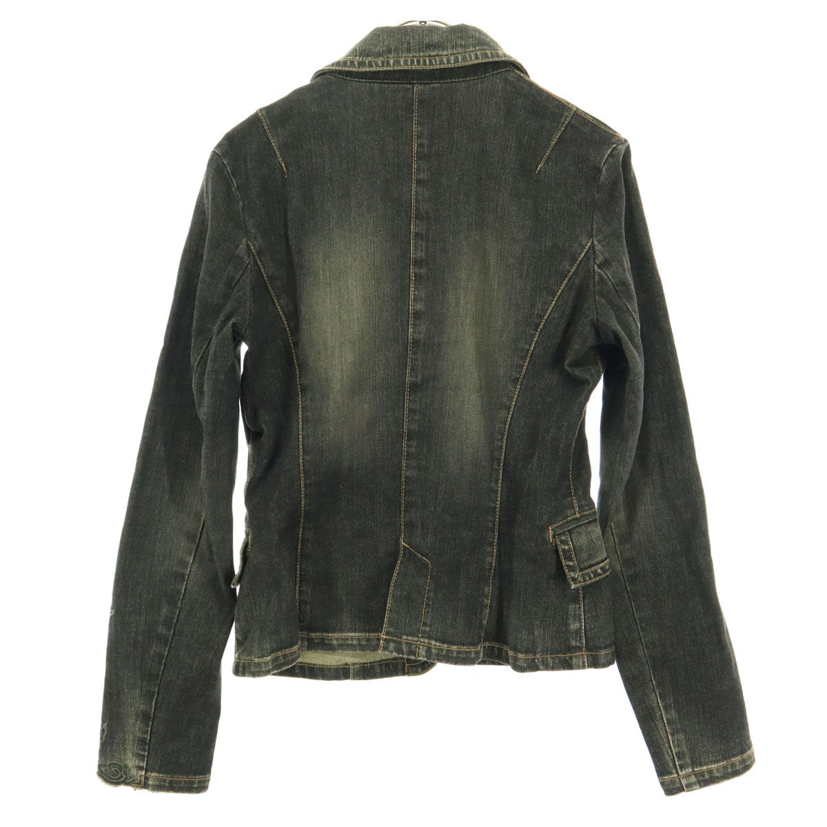 VIVIENNE TAM ヴィヴィアンタム 日本製 刺繍 長袖 デニムジャケット 0 グレー レディース