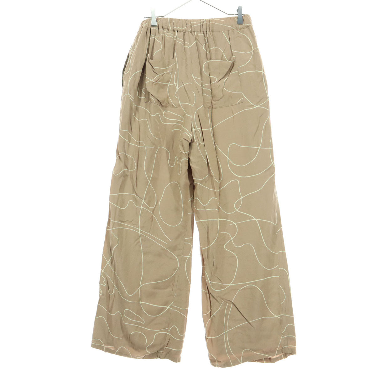 MAISON SPECIAL メゾンスペシャル 日本製 ツートンカラー アブストラクトプリント パンツ 38 ブラウン レディース