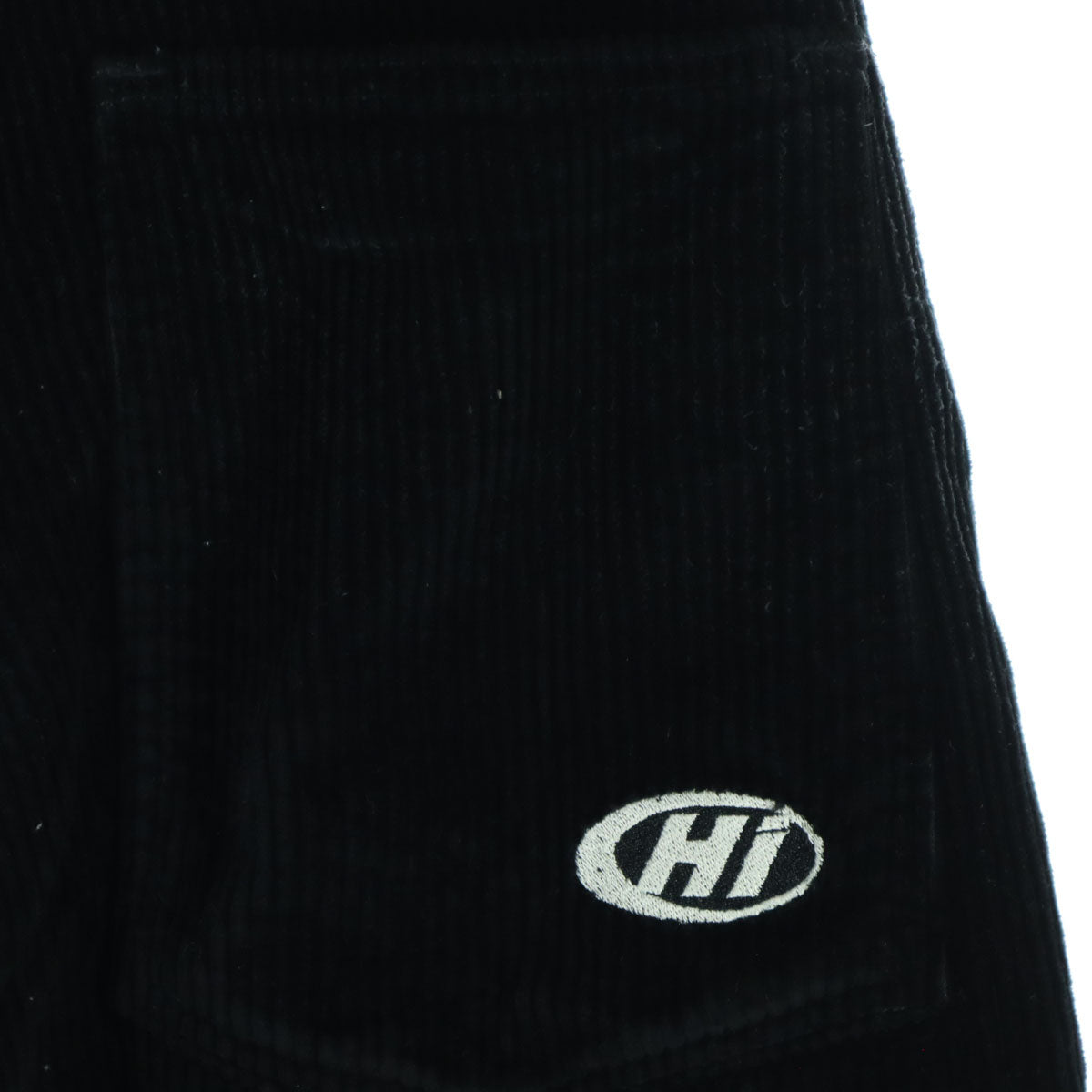 HI CUTLINE ハイカットライン 90s オールド USA製 刺繍 バギーパンツ w36 ブラック コーデュロイ メンズ