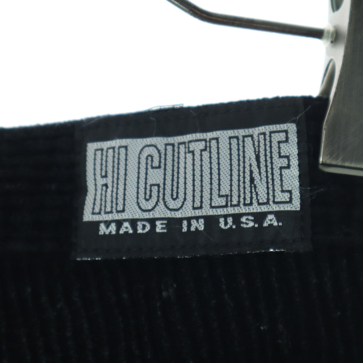 HI CUTLINE ハイカットライン 90s オールド USA製 刺繍 バギーパンツ w36 ブラック コーデュロイ メンズ