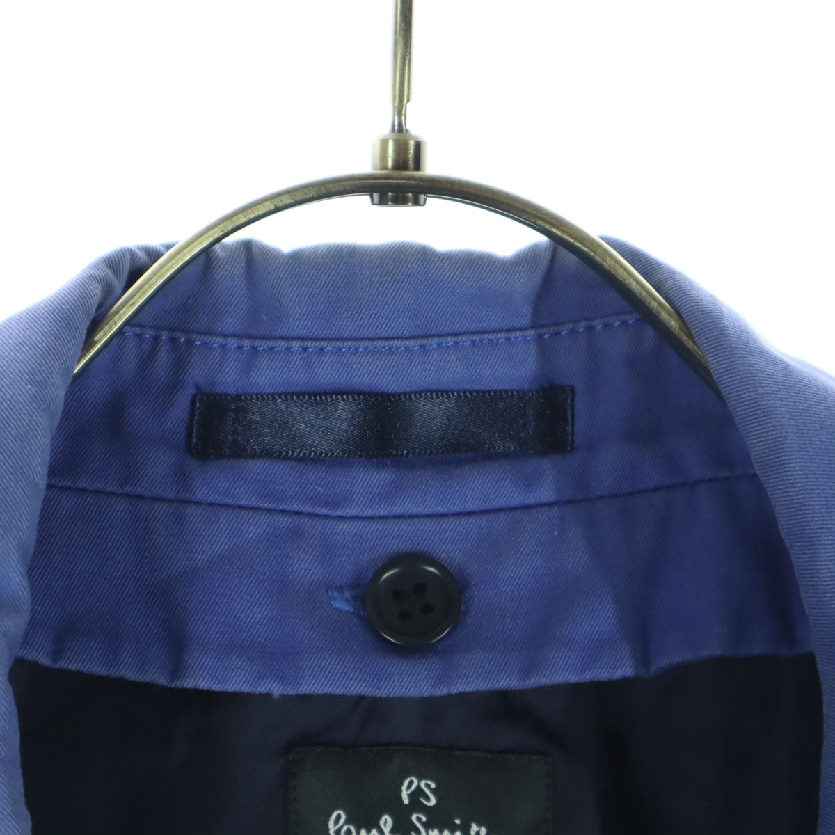 PS Paul Smith ピーエス ポールスミス 長袖 ロングコート L ブルー ライナー付属 メンズ