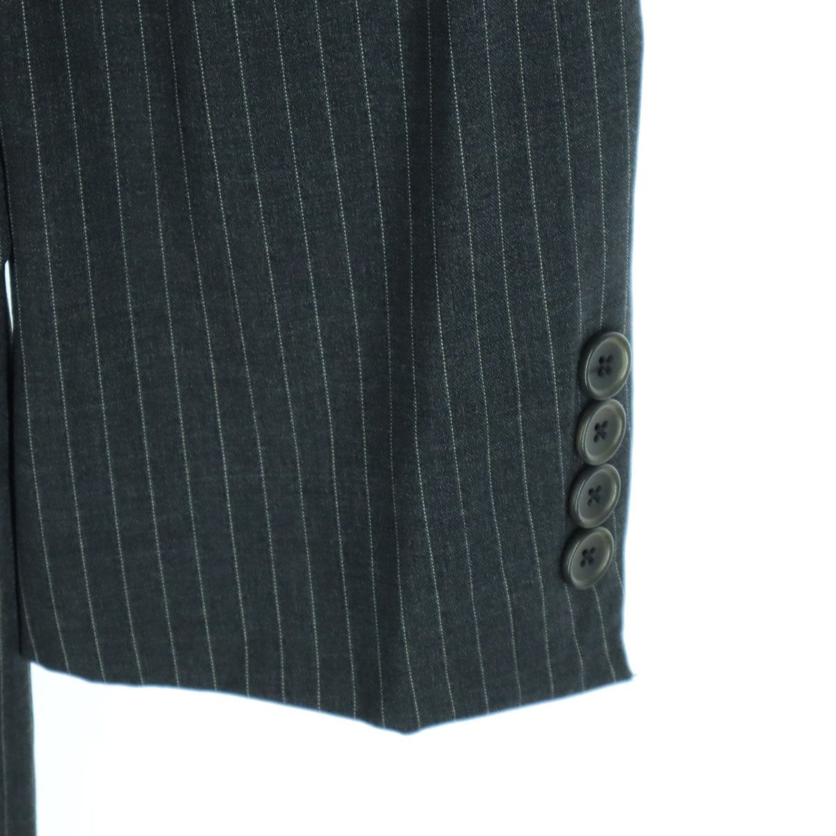 美品 Brooks Brothers ブルックスブラザーズ ストライプ柄 長袖 テーラードジャケット 39 グレー メンズ