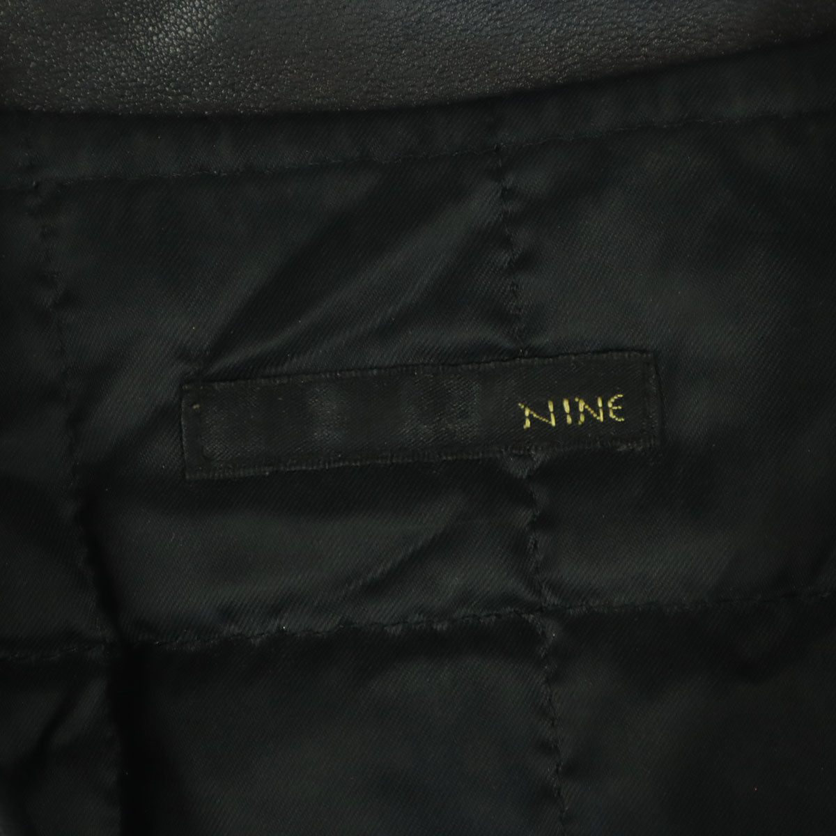 NINE ナイン 長袖 ダブルライダースジャケット F ブラック サイドレースアップ メンズ