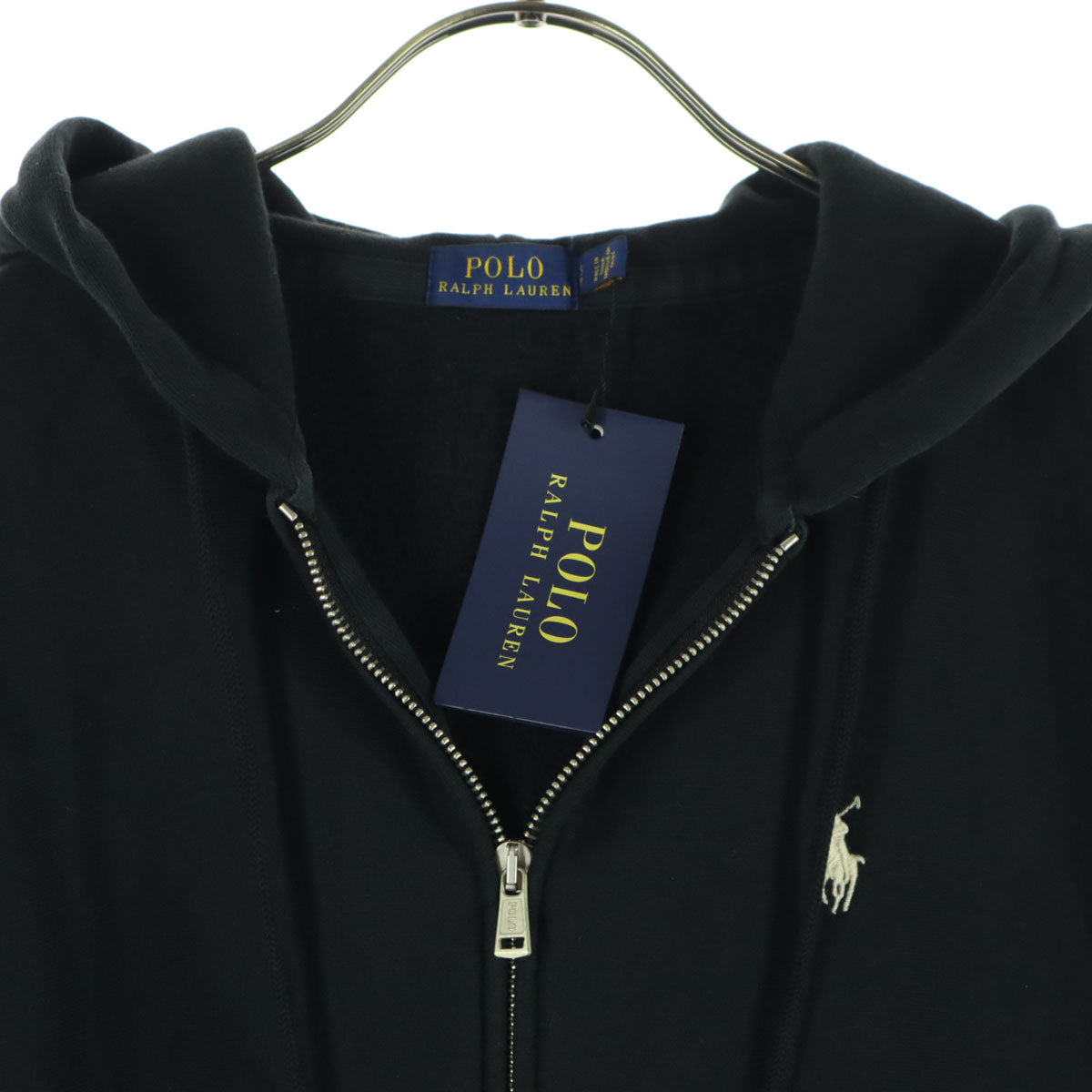 未使用 POLO RALPH LAUREN ポロラルフローレン ワンポイントロゴ 長袖 ジップパーカー SP ブラック メンズ