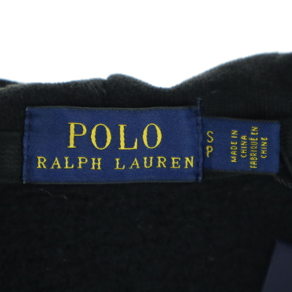 未使用 POLO RALPH LAUREN ポロラルフローレン ワンポイントロゴ 長袖 ジップパーカー SP ブラック メンズ