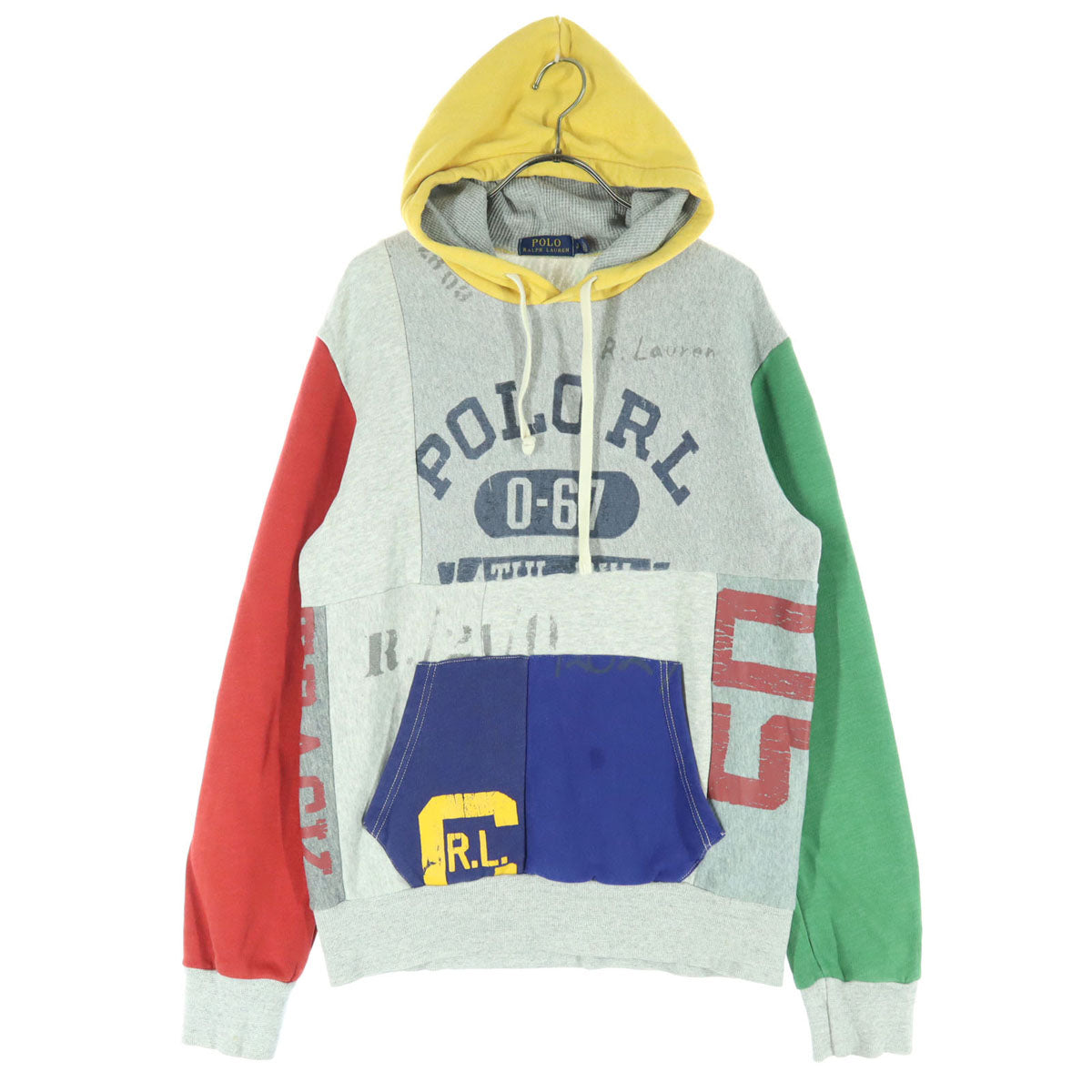 POLO RALPH LAUREN ポロラルフローレン クレイジーパターン 長袖 スウェットパーカー SP グレー メンズ