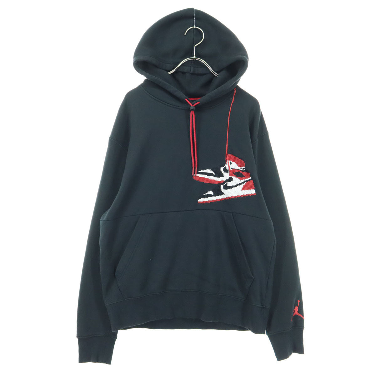 JORDAN ジョーダン 長袖 スウェットパーカー S ブラック 肩掛け AJ1 メンズ