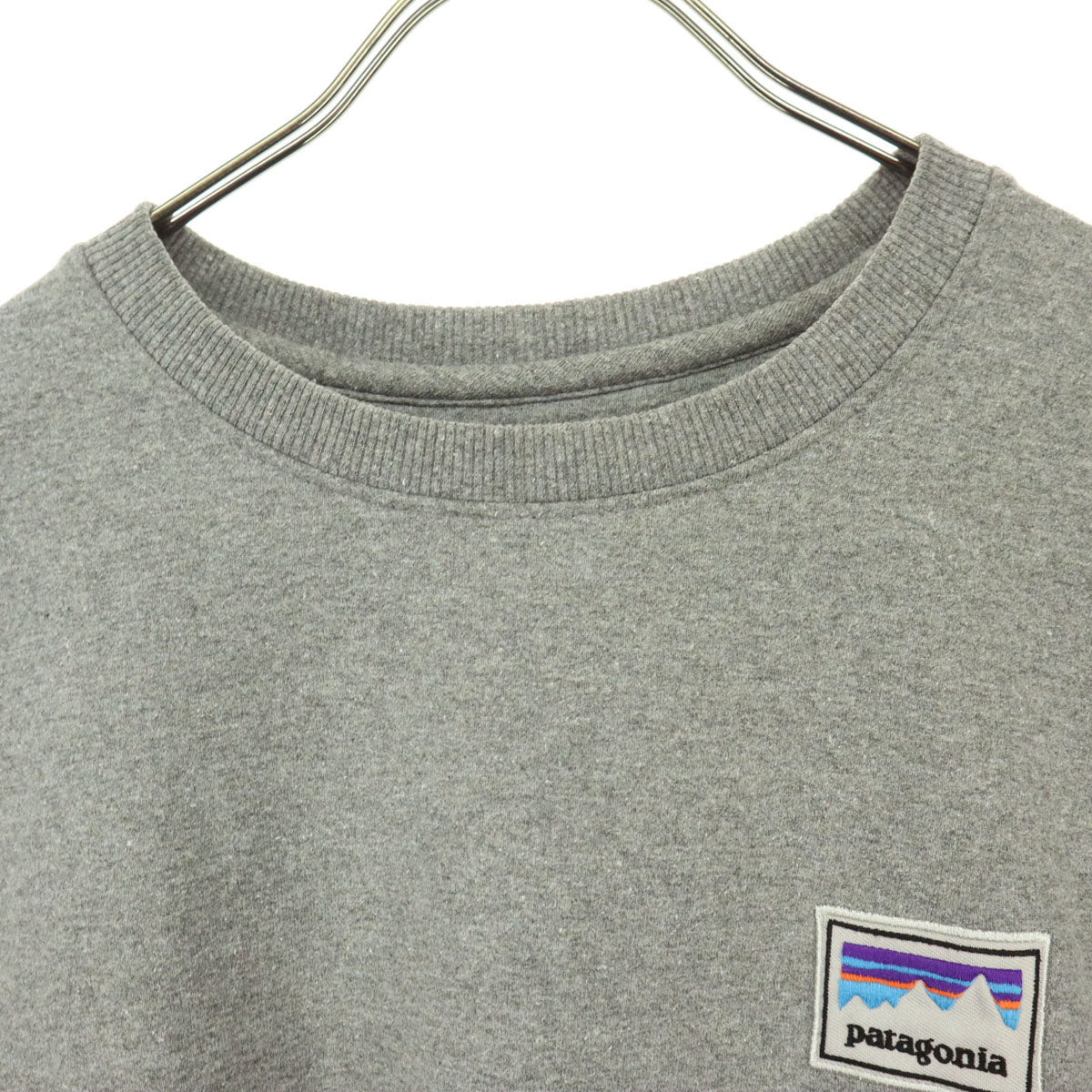 美品 patagonia パタゴニア ロゴワッペン 長袖 トレーナー L グレー パタゴニア・インターナショナル・インク PO:321594 メンズ