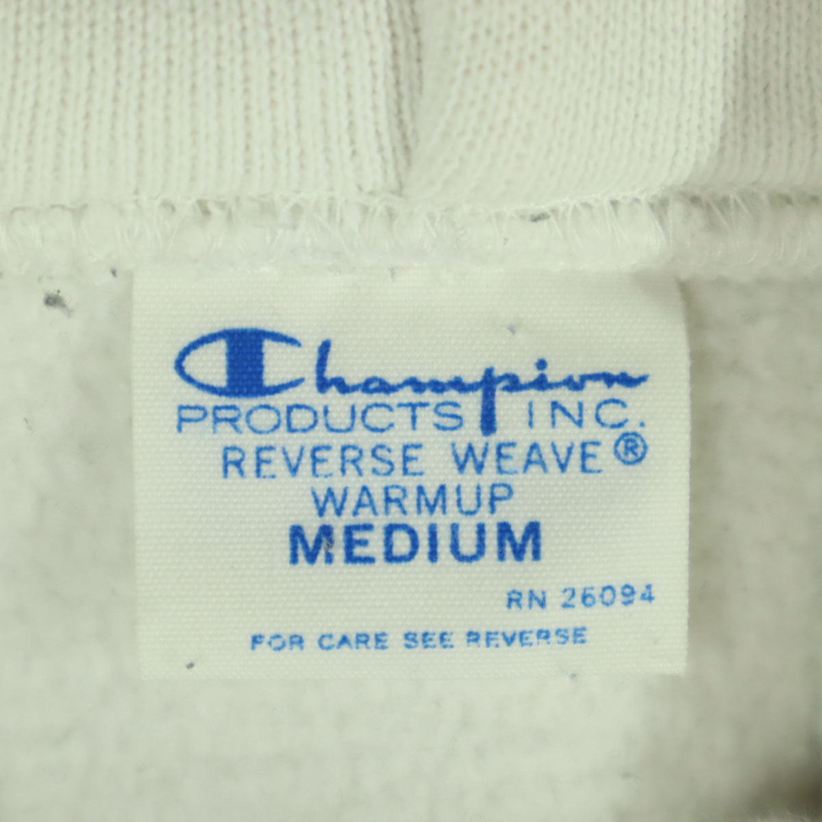 Champion チャンピオン 青単 復刻 裏起毛 ワンポイントロゴ 長袖 パーカー M ホワイト USAFA メンズ