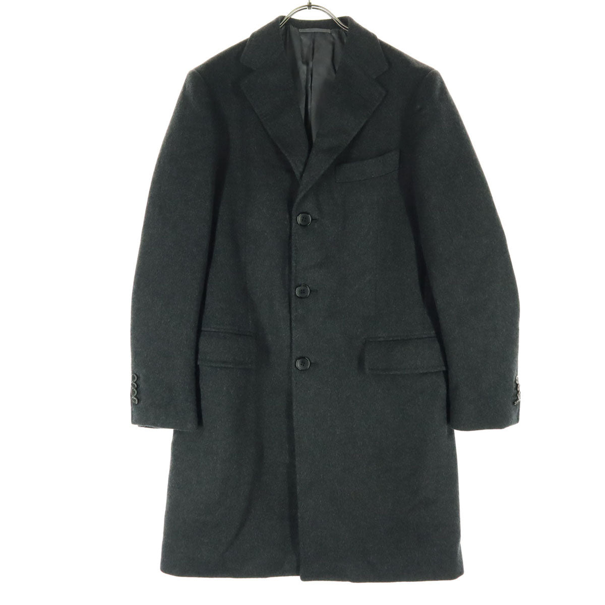 美品 SOVEREIGN ソブリン 長袖 チェスターコート 46 ブラック UNITED ARROWS ユナイテッドアローズ メンズ