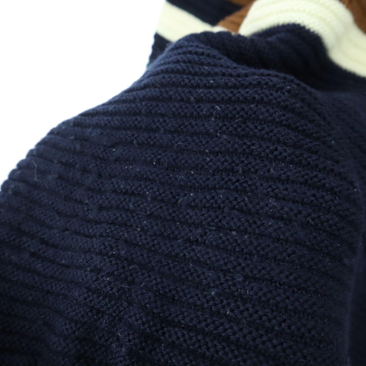 CULLNI クルニ 日本製 ボーダー柄 長袖 セーター 2 ネイビー レディース