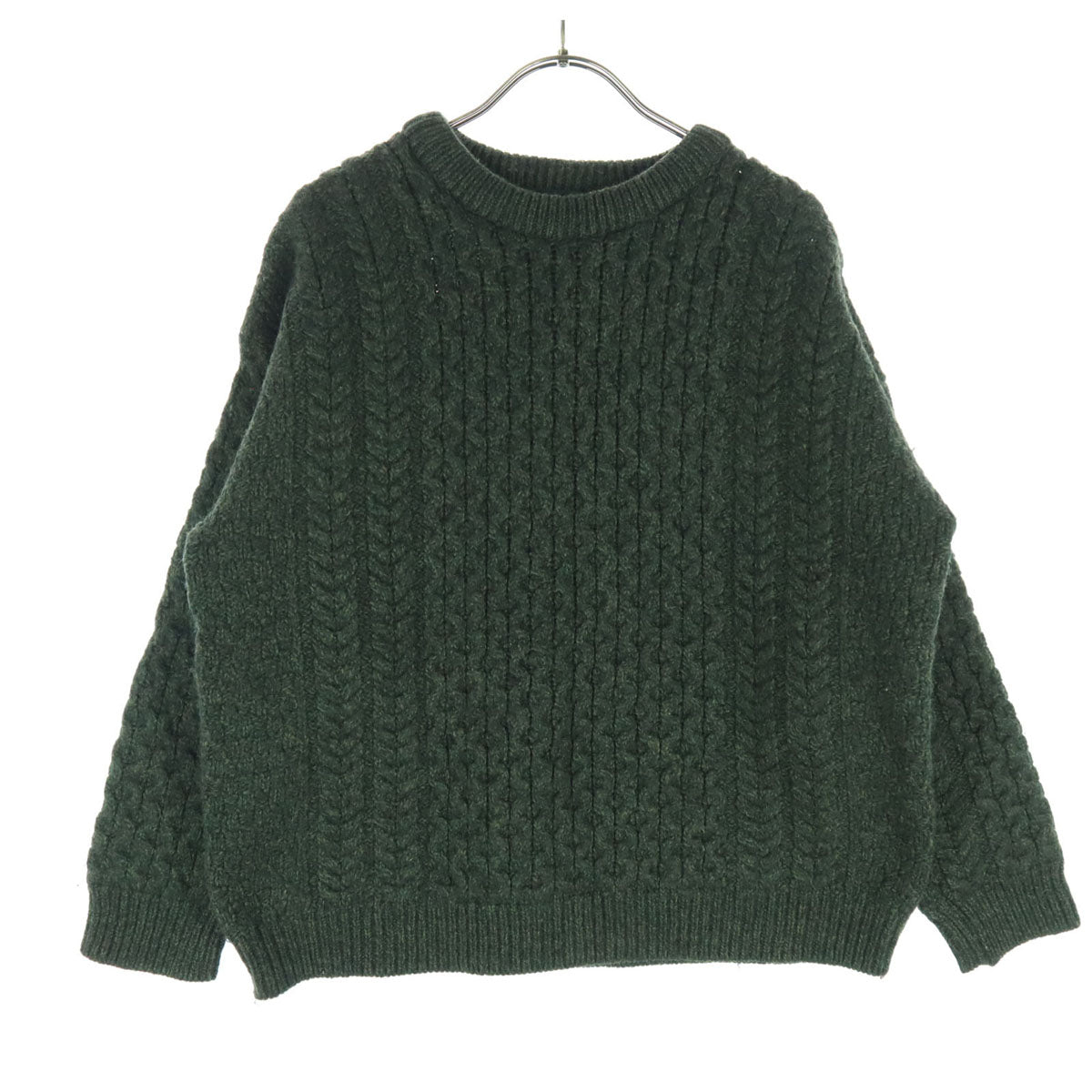 美品 BLARNEY Woollen Mills ウールブレンド 長袖 ニット L グリーン メンズ