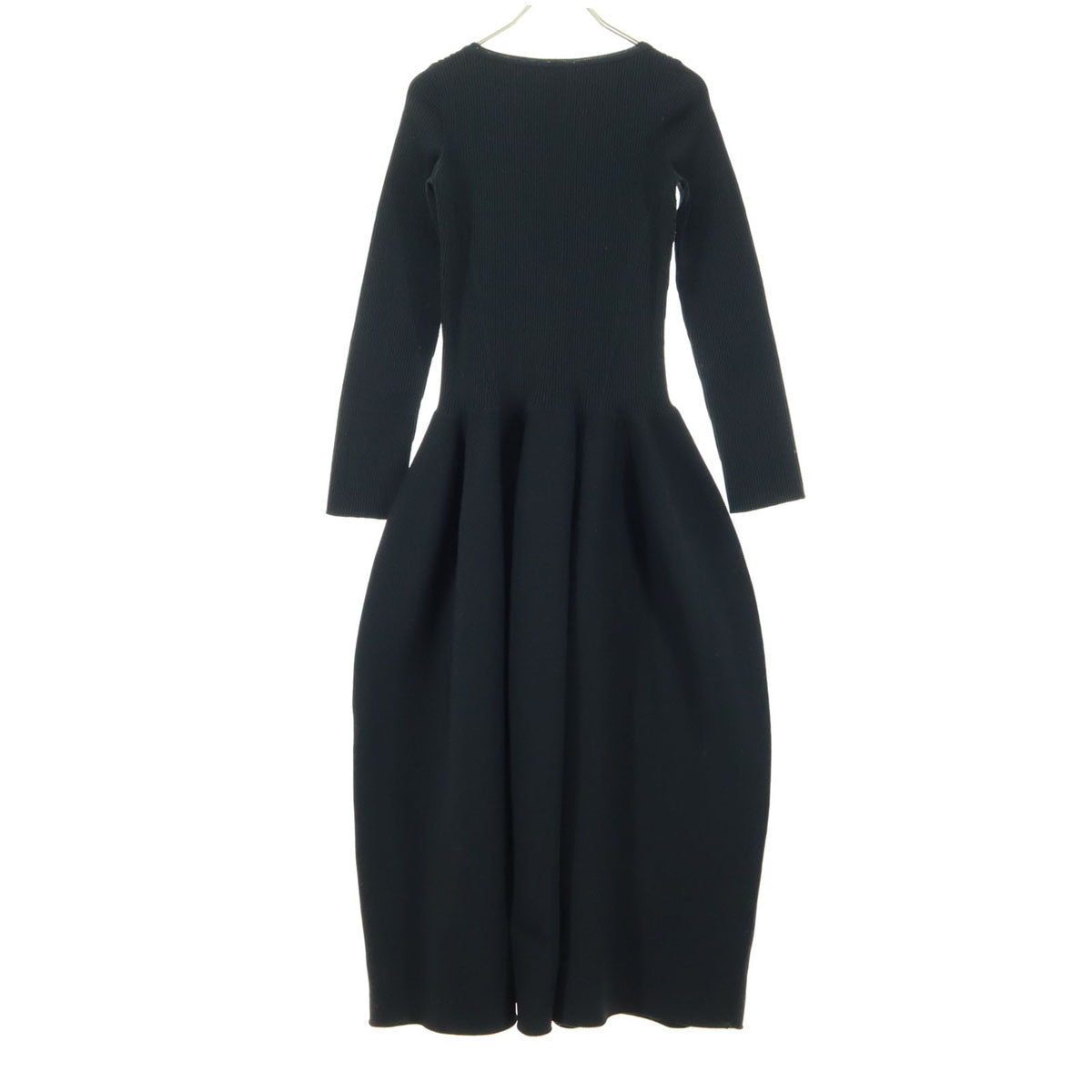 美品 CFCL シーエフシーエル 24SS 日本製 長袖 ロングワンピース 1 ブラック レディース