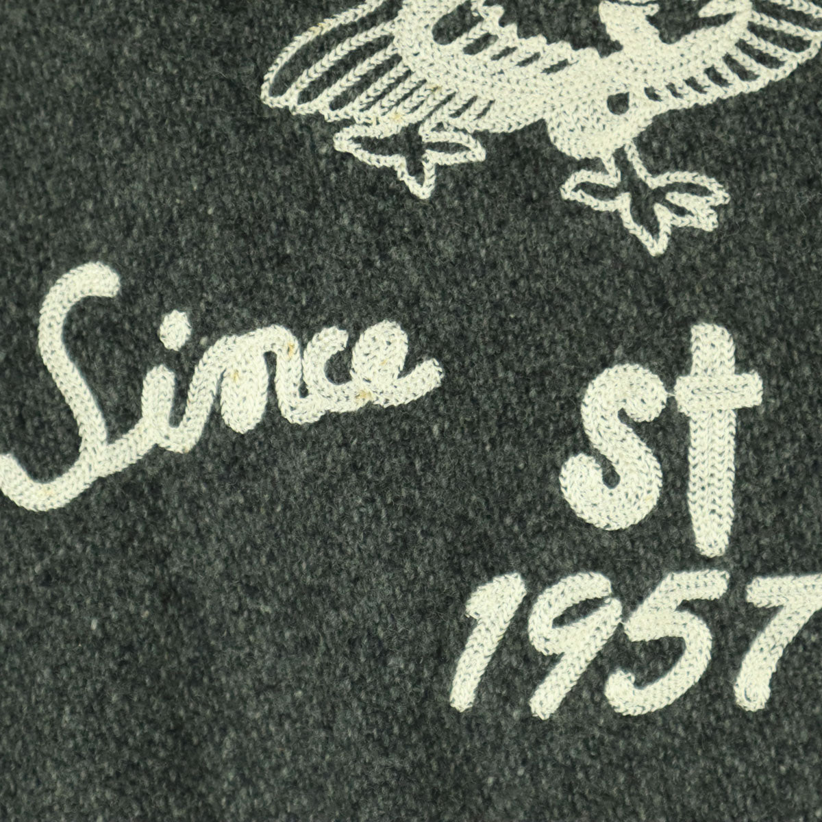 DOG HOUSE ドッグハウス 刺繍 チェーン刺繍 長袖 ジップジャケット M グレー メンズ