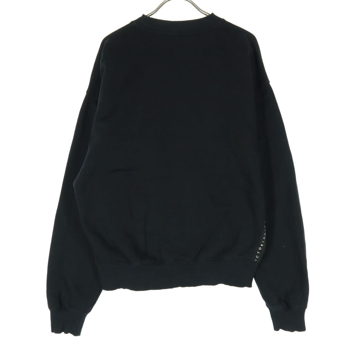VICTORIAVICTORIABECKHAM ヴィクトリアベッカム 裏起毛 長袖 トレーナー XS ブラック レディース