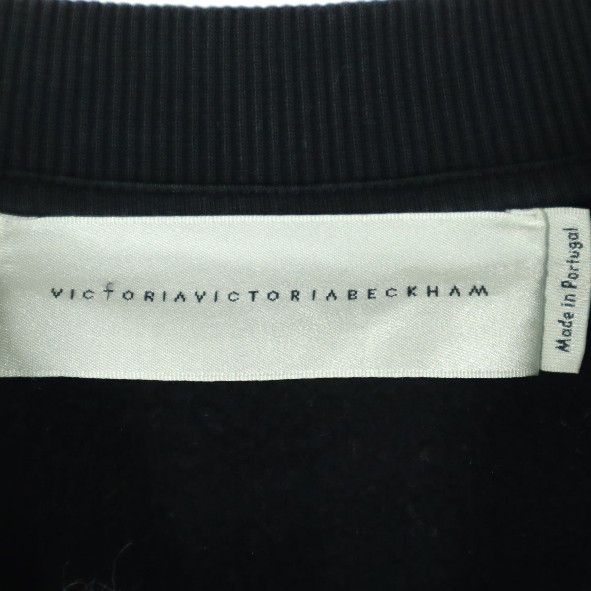 VICTORIAVICTORIABECKHAM ヴィクトリアベッカム 裏起毛 長袖 トレーナー XS ブラック レディース
