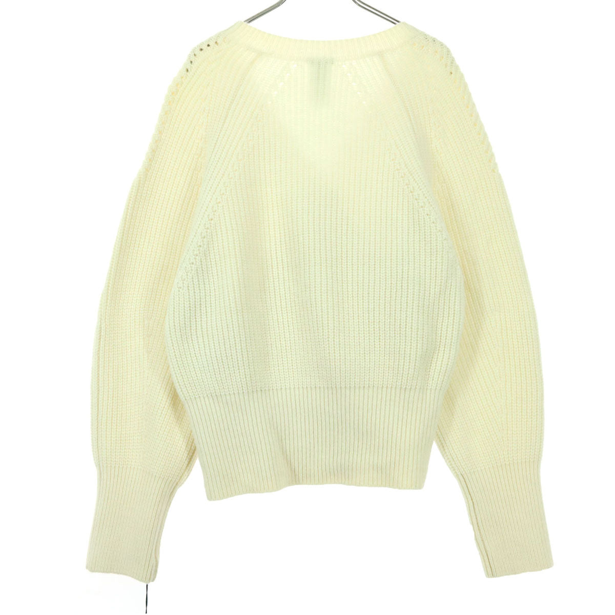 美品 Sov. ソブ 長袖 カシュクール ニットカーディガン 38 ホワイト レディース