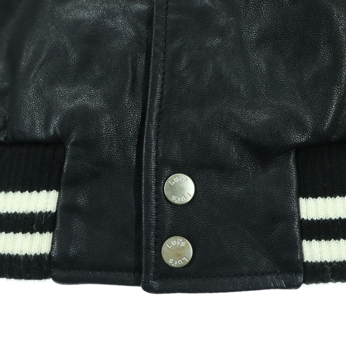 Lui's ルイス 長袖 レザー スタジャン L ブラック 山羊革 メンズ