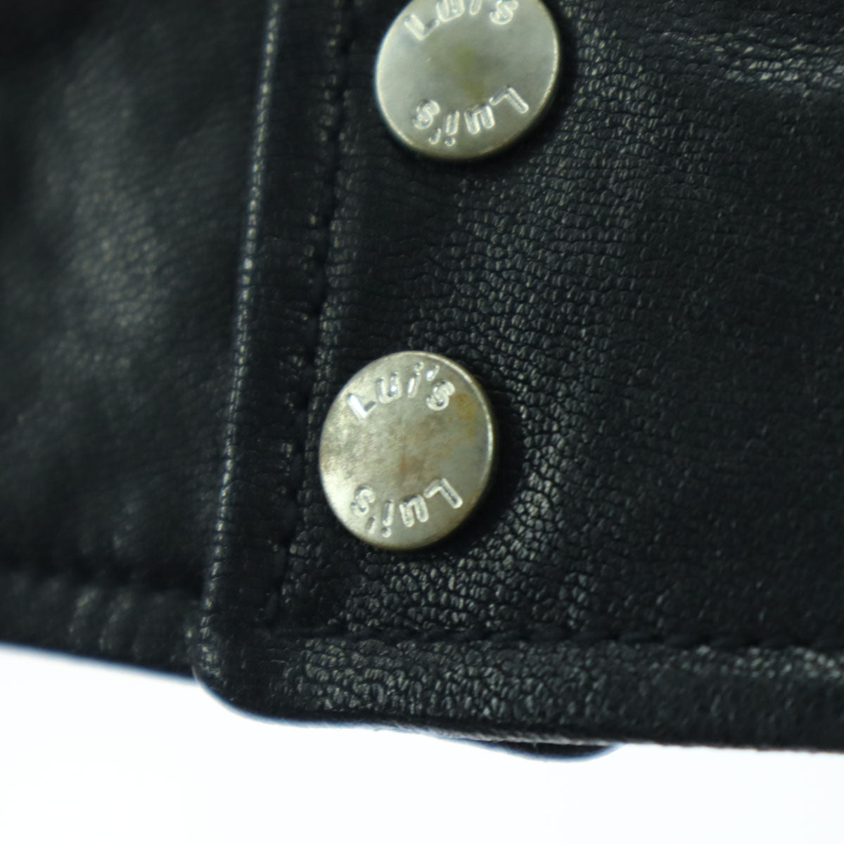 Lui's ルイス 長袖 レザー スタジャン L ブラック 山羊革 メンズ