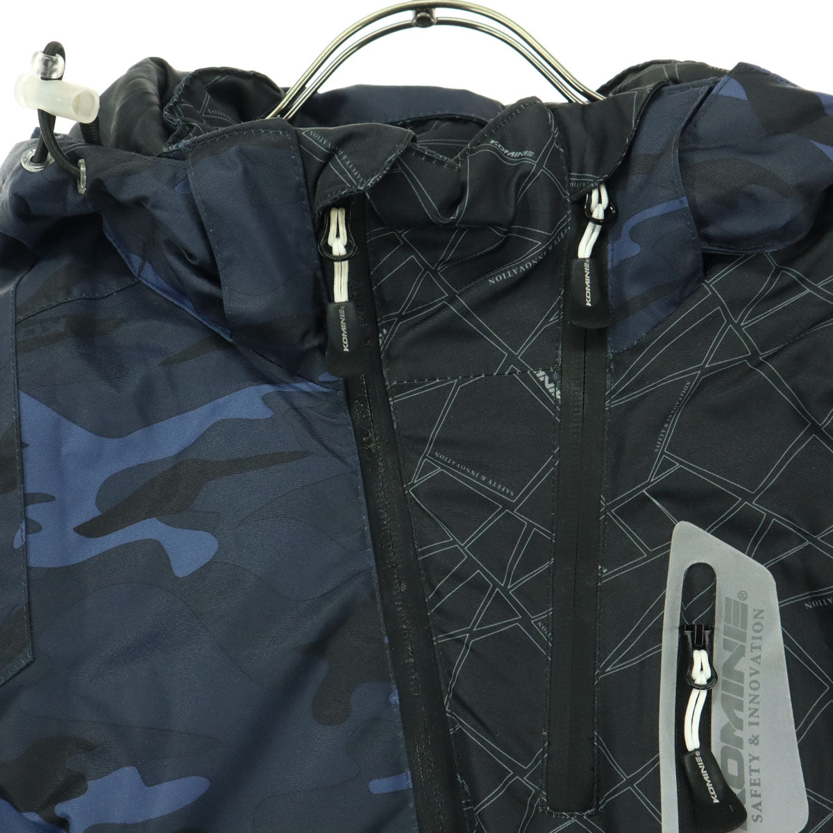 KOMINE コミネ 迷彩柄 長袖 バイク ツーリング フーディジャケット WM ブルー プロテクター付属 レディース