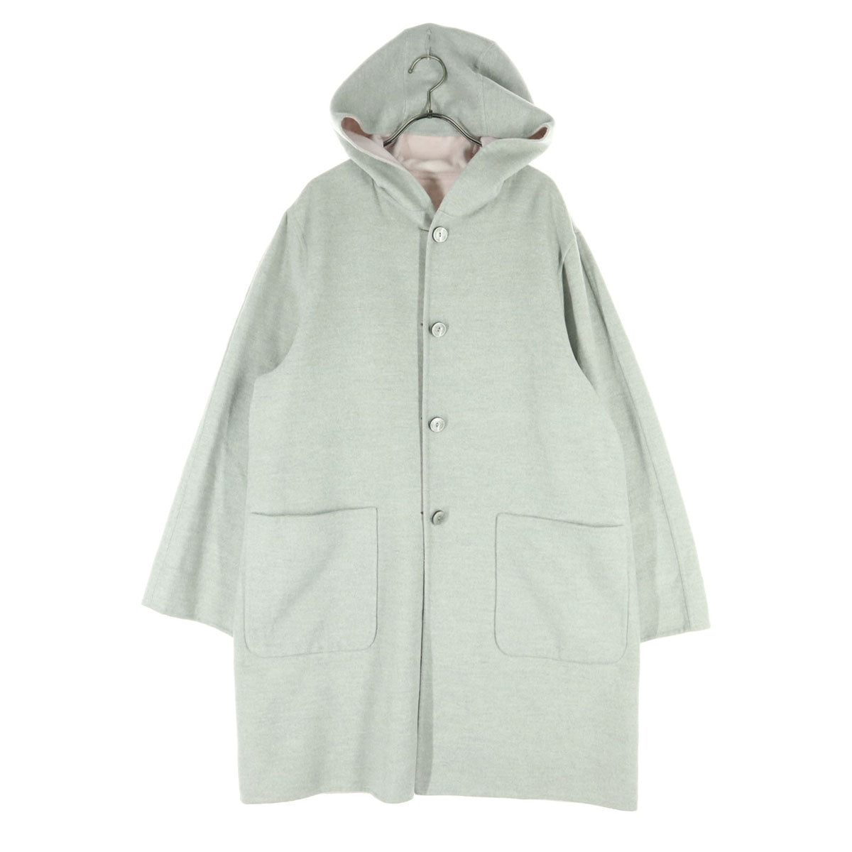 ESCADA エスカーダ イタリア製 長袖 リバーシブル コート 36 ピンク フーディー レディース