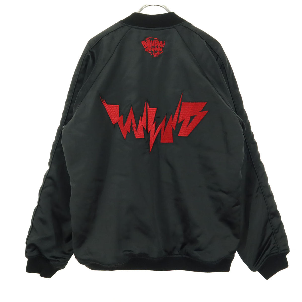 美品 でんぱ組.inc デンパグミ ファンタジスタ歌麿 コラボ 総柄 リバーシブル スカジャン L ブラック レッド レディース