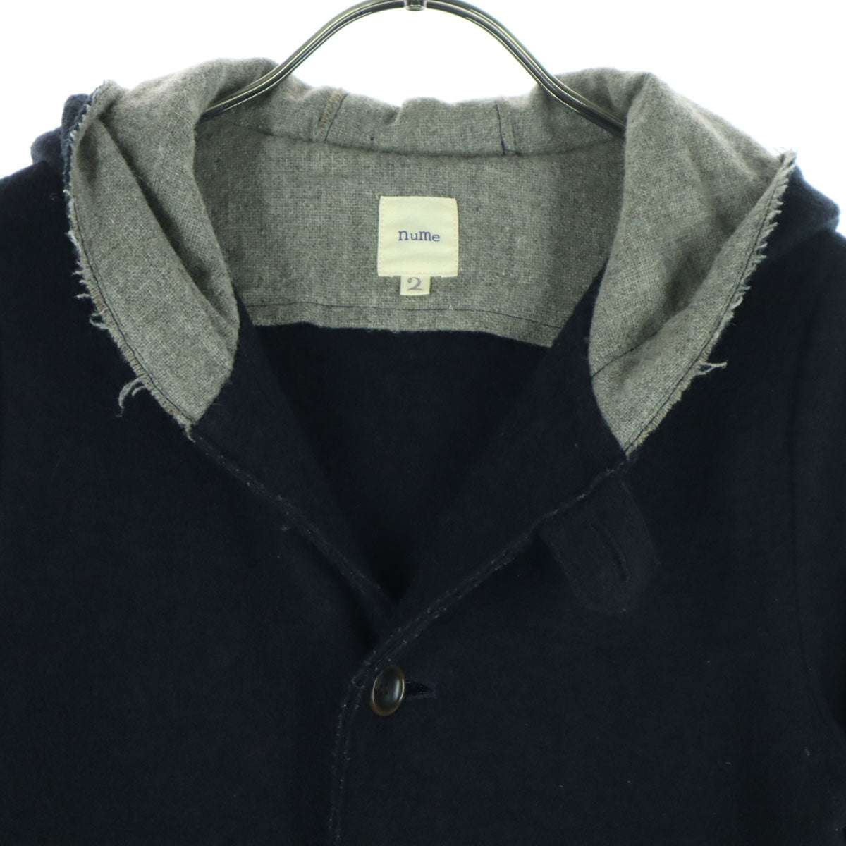 nume ヌメ 日本製 長袖 コート 2 ブラック フーディー レディース