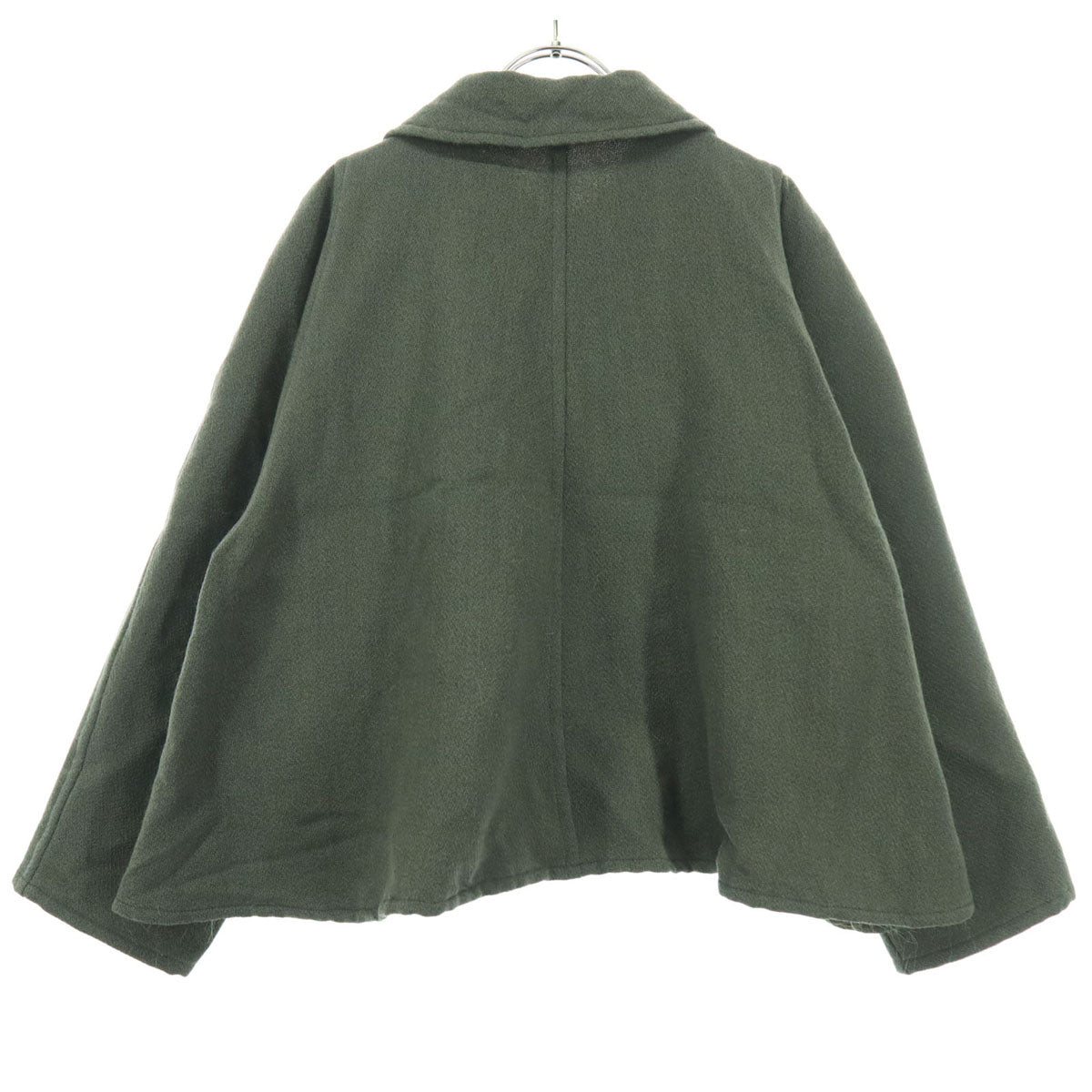 美品 Christian Dior クリスチャンディオール 80s 90s オールド 長袖 ウールジャケット 7 グレー ショート丈 レディース