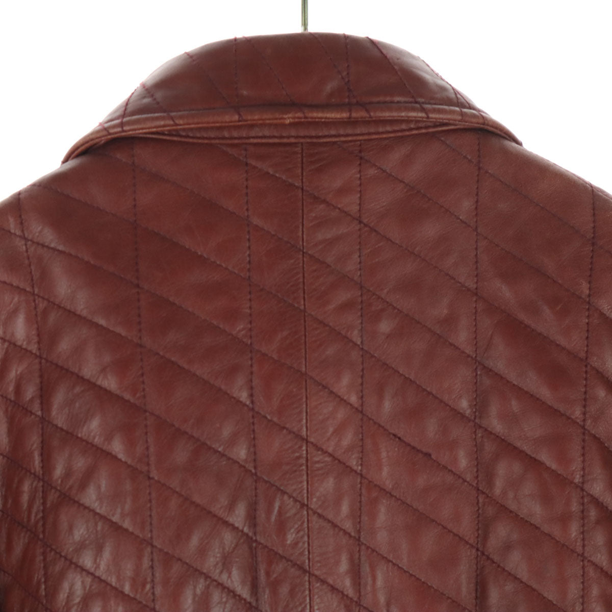 ABAHOUSE アバハウス 長袖 キルティング レザージャケット 2 ブラウン系 牛革 メンズ
