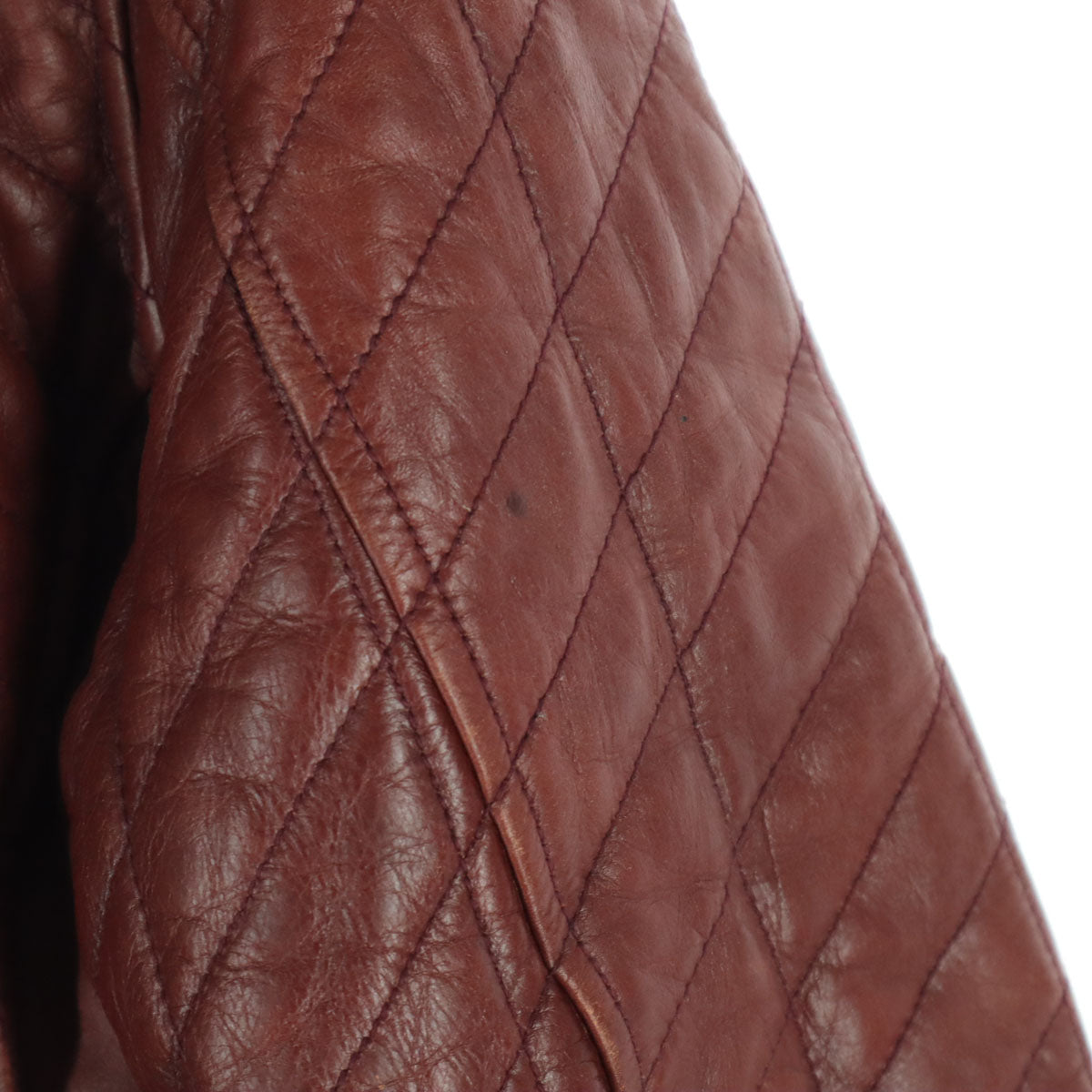 ABAHOUSE アバハウス 長袖 キルティング レザージャケット 2 ブラウン系 牛革 メンズ