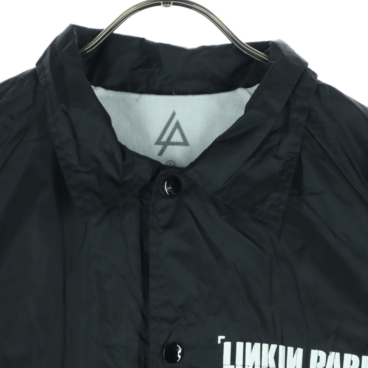 LINKIN PARK リンキンパーク 00s オールド バックプリント 長袖 ナイロン コーチジャケット L ブラック ロック メンズ