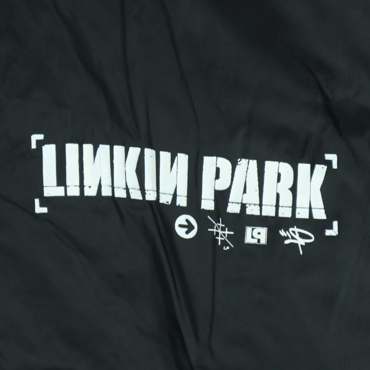 LINKIN PARK リンキンパーク 00s オールド バックプリント 長袖 ナイロン コーチジャケット L ブラック ロック メンズ