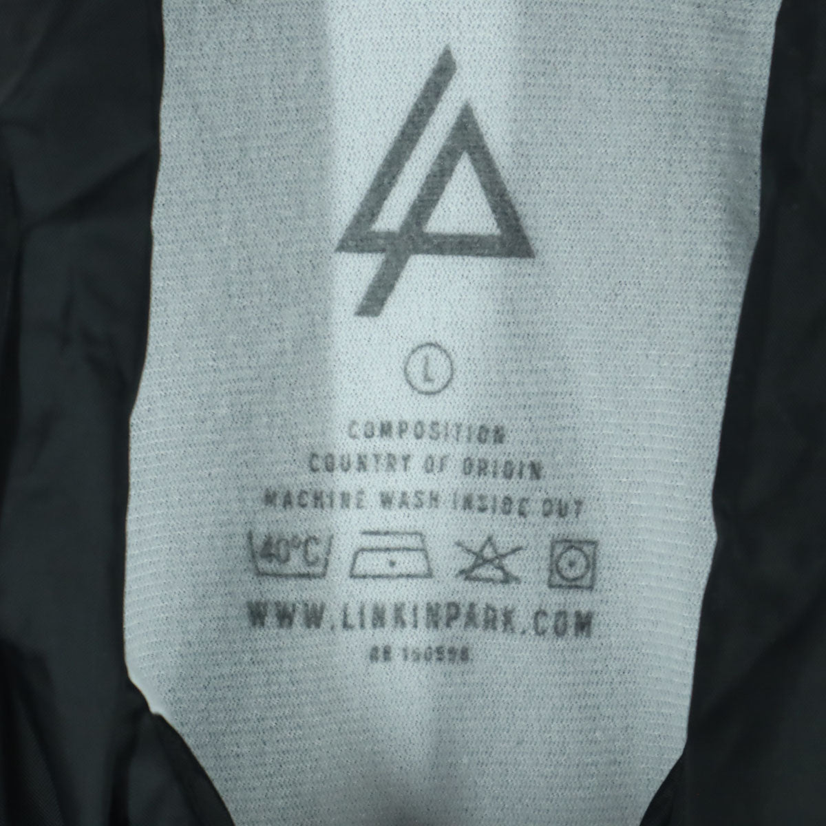 LINKIN PARK リンキンパーク 00s オールド バックプリント 長袖 ナイロン コーチジャケット L ブラック ロック メンズ