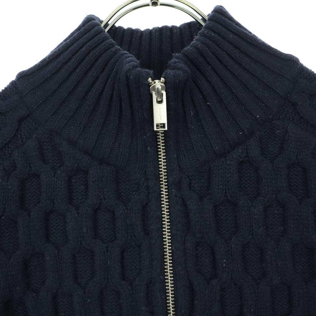 LACOSTE ラコステ 長袖 ニットジャケット M ネイビー メンズ