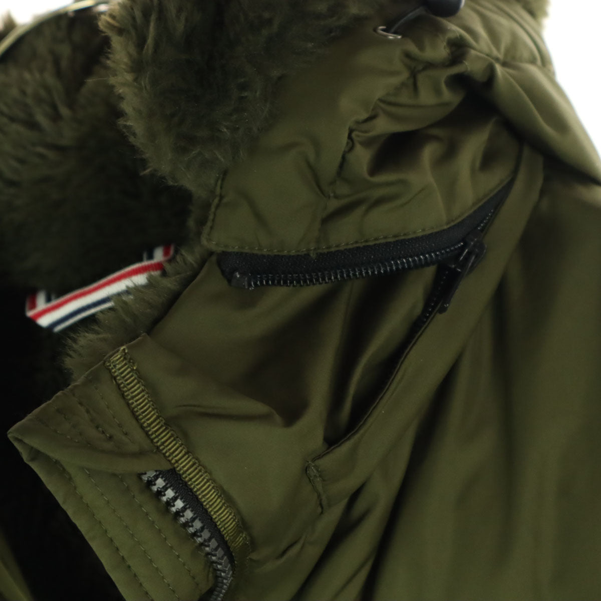 美品 FILA GOLF フィラゴルフ 長袖 ダウンコート LL カーキ フード取り外し可 レディース