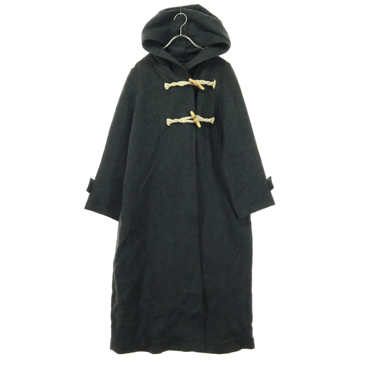 美品 mizuiro ind ミズイロインド 日本製 長袖 ダッフルコート グレー レディース