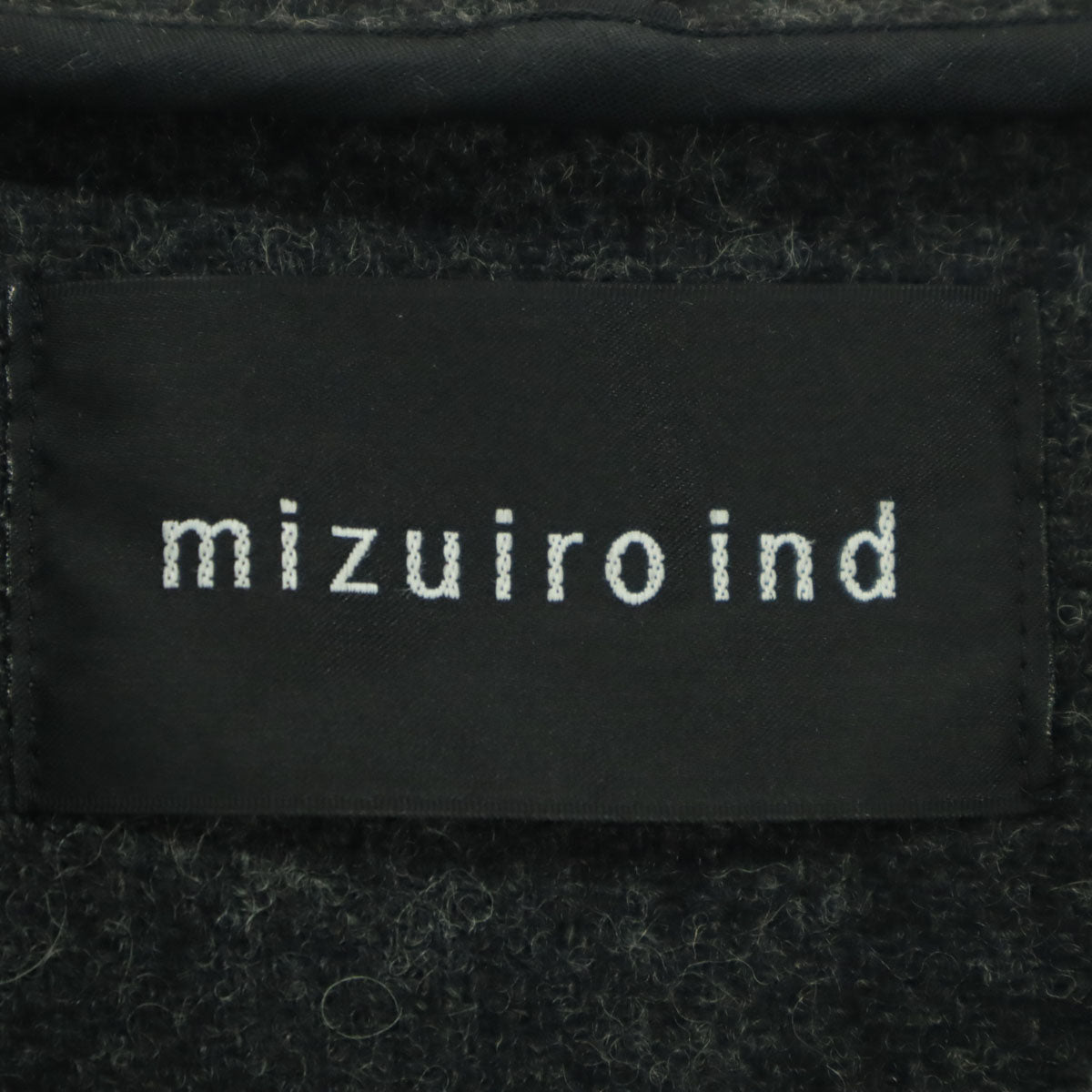 美品 mizuiro ind ミズイロインド 日本製 長袖 ダッフルコート グレー レディース
