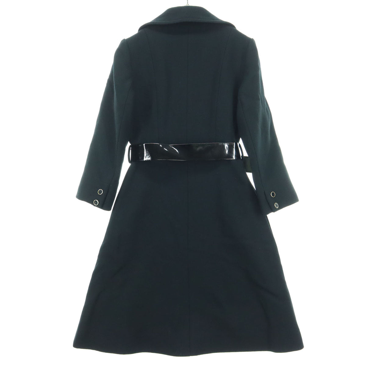 NINA RICCI ニナリッチ 長袖 ダブルブレスト ウールコート 9 ブラック レディース