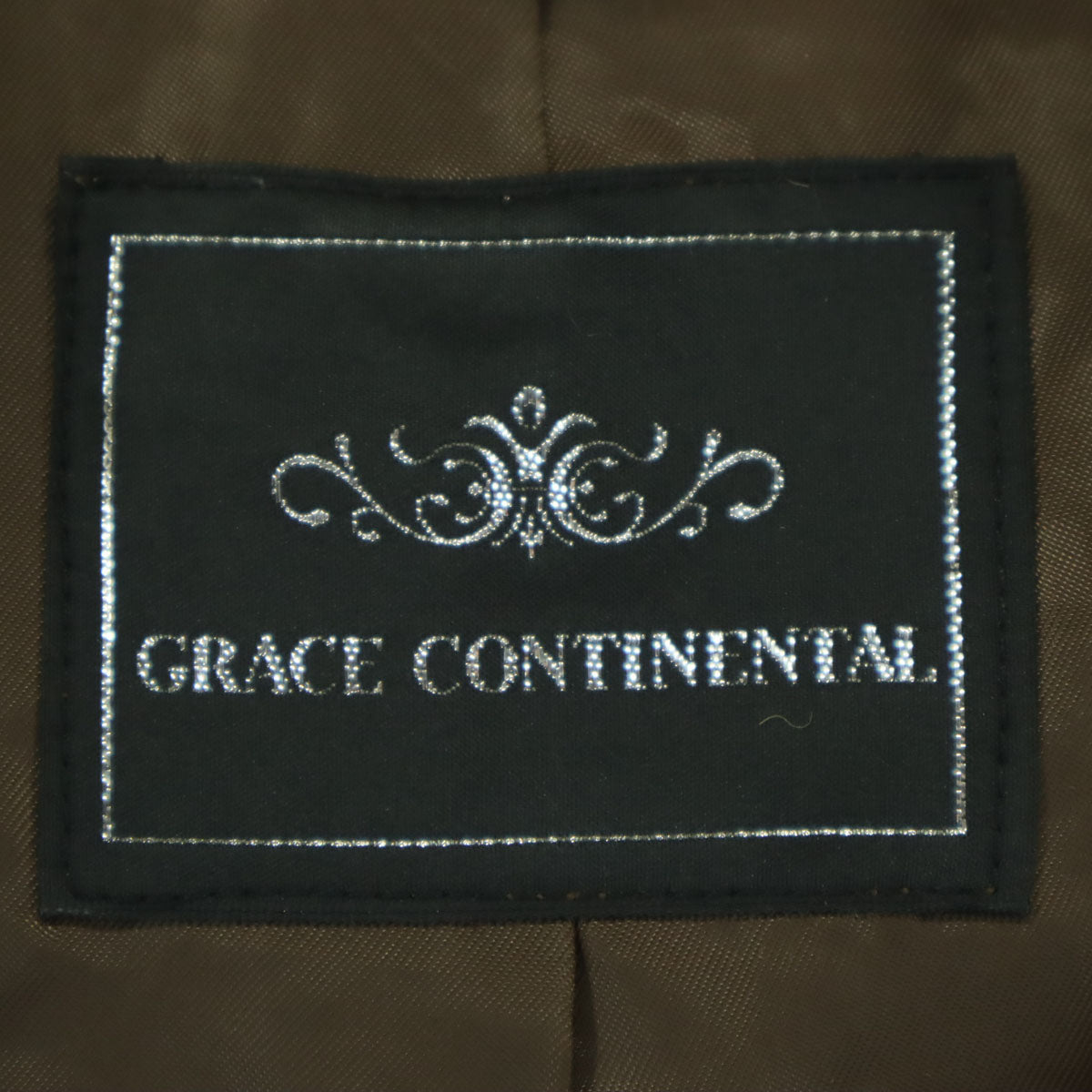 GRACE CONTINENTAL グレースコンチネンタル 長袖 フード付き レザーコート 36 ブラウン 羊革 レディース