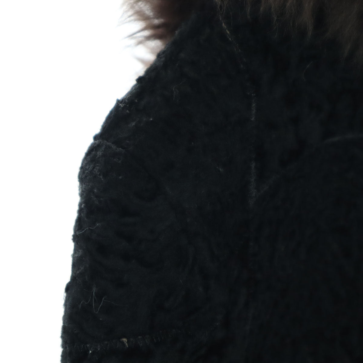 長袖 リアルファー ムートンコート M ブラック 羊毛 レディース