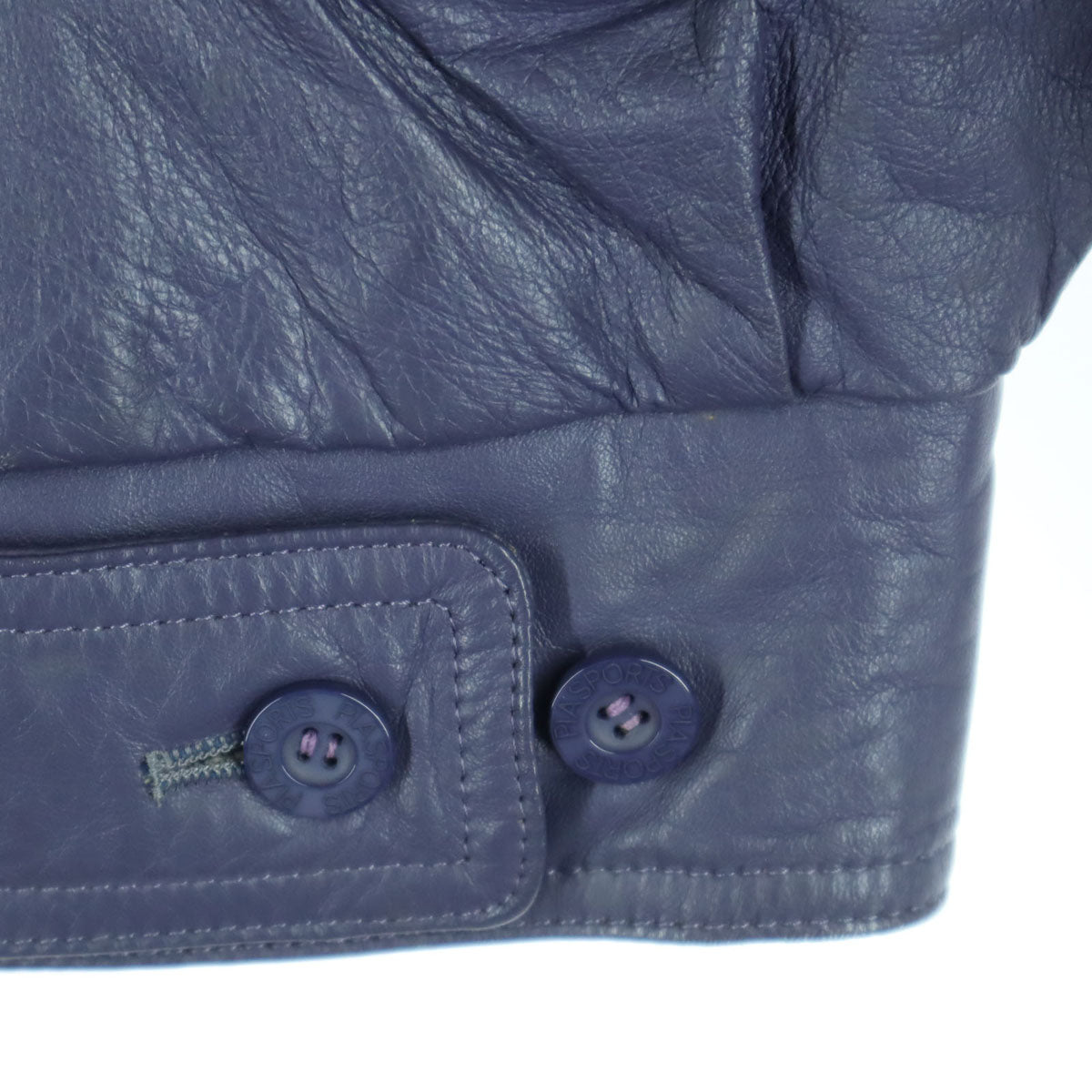 PIA SPORTS ピアスポーツ 日本製 長袖 レザージャケット 4 パープル 羊革 メンズ