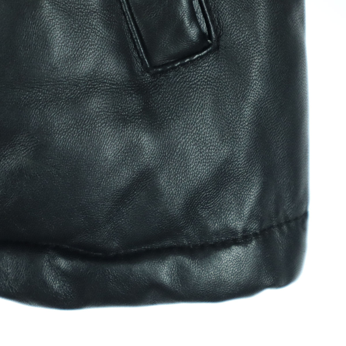 Oliver Brown オリバーブラウン 長袖 ミドル丈 ダウン レザージャケット L ブラック 羊革 メンズ