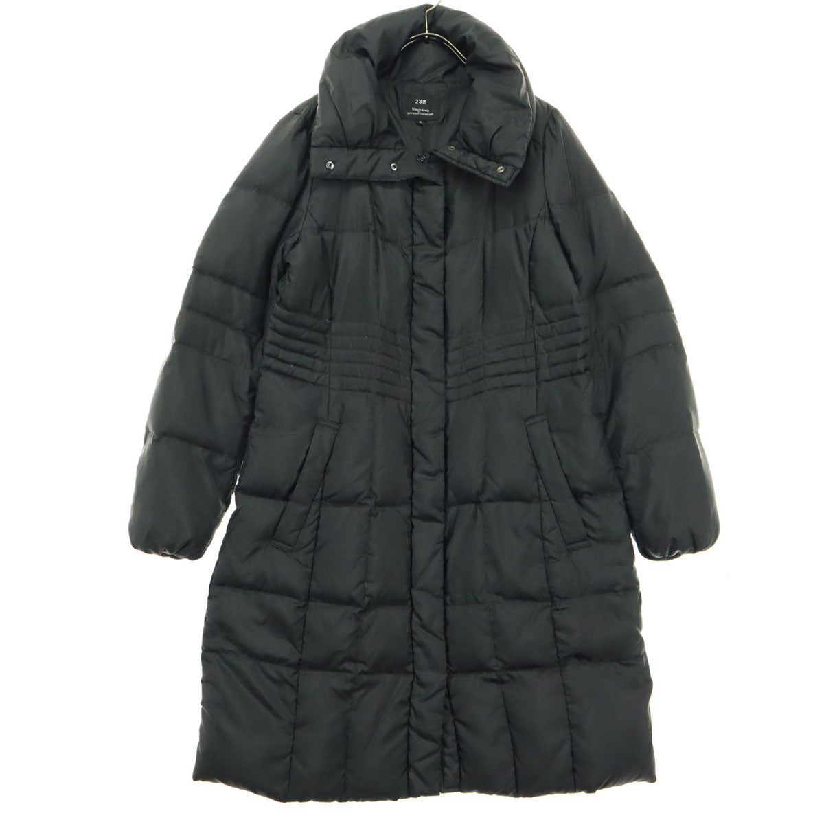 23ku ニジュウサンク 長袖 ダウンコート 40 ブラック レディース
