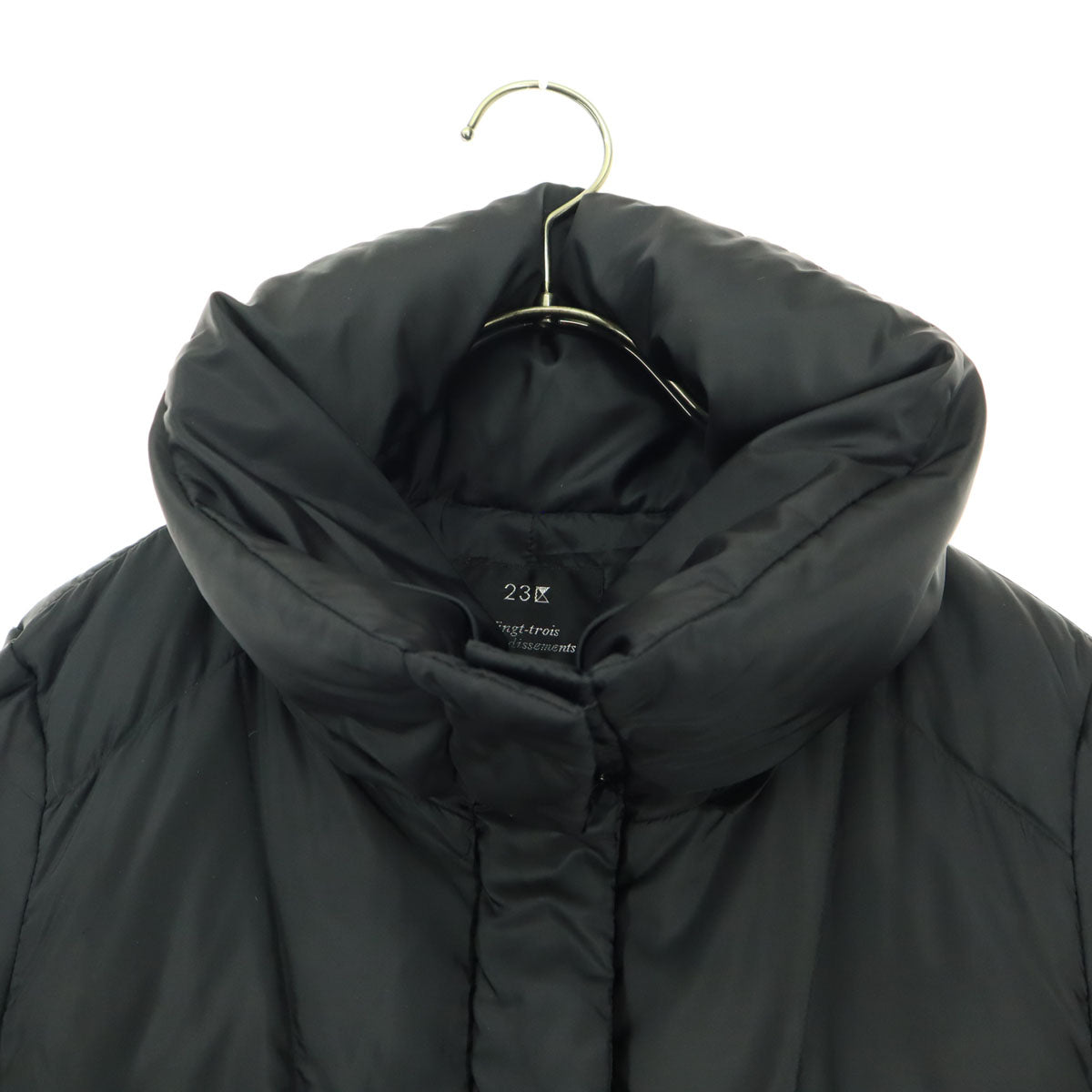 23ku ニジュウサンク 長袖 ダウンコート 40 ブラック レディース