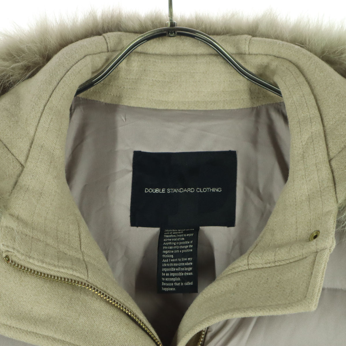 DOUBLE STANDARD CLOTHING ダブルスタンダードクロージング 長袖 ウールコンビ ダウンコート F ピンク レディース