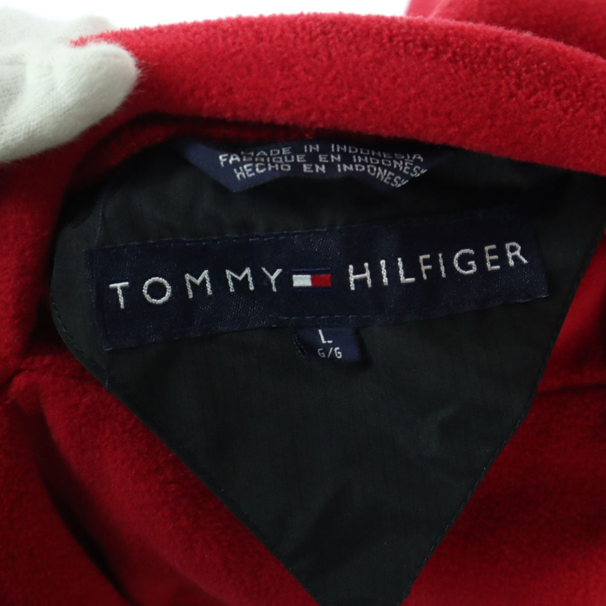 TOMMY HILFIGER トミーヒルフィガー リバーシブル フリースジャケット L レッド 513791 メンズ