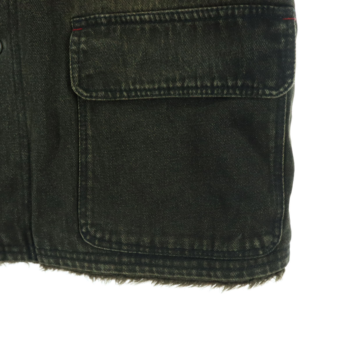 PPFM ピーピーエフエム 長袖 デニムジャケット M ブラウン系 内側 ボア メンズ