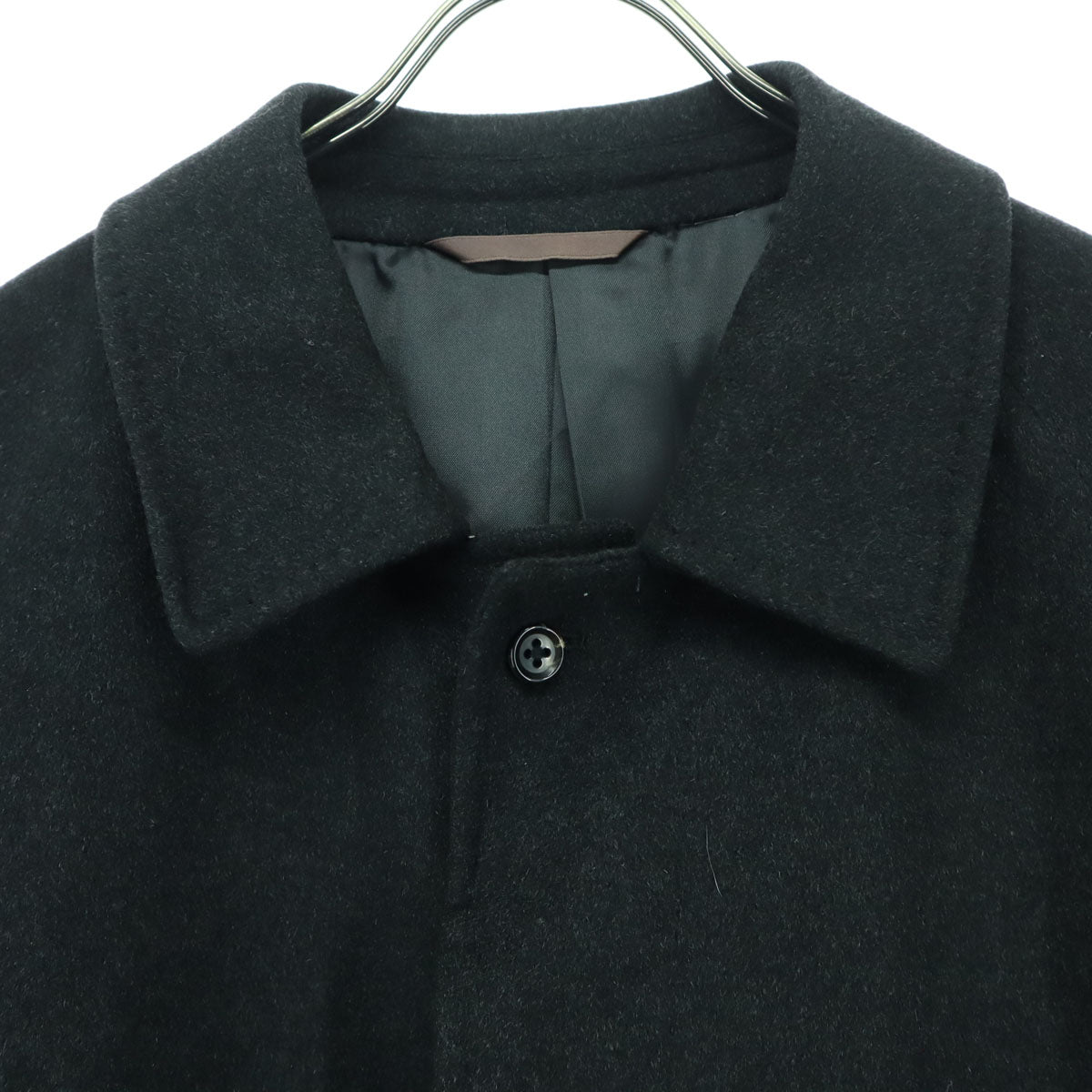 Pure Cashmere ピュアカシミヤ 長袖 カシミヤ ステンカラーコート A6 グレー系 メンズ