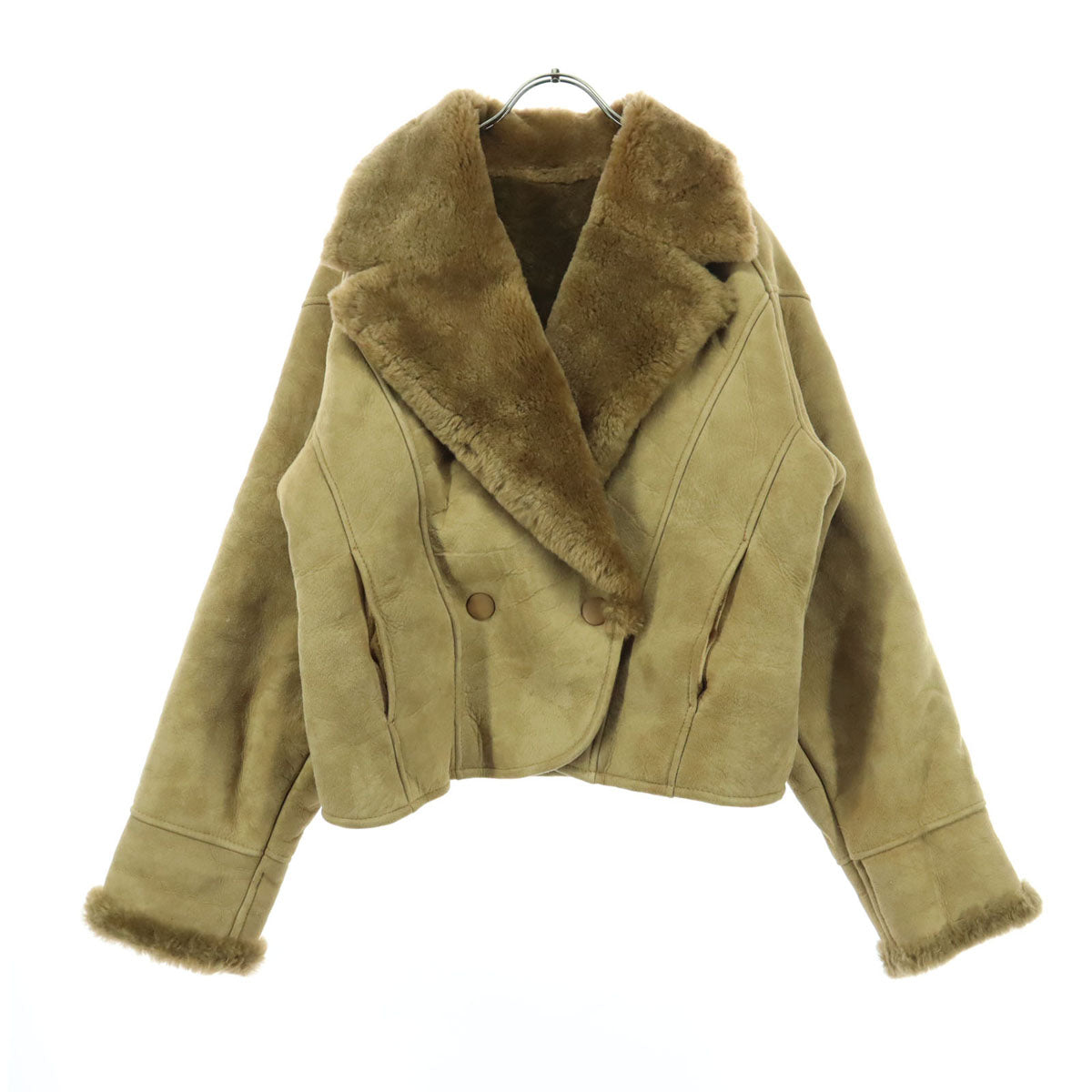 G.L.BOWRON & CO.LTD ニュージーランド製 長袖 ムートンジャケット XL ブラウン レディース